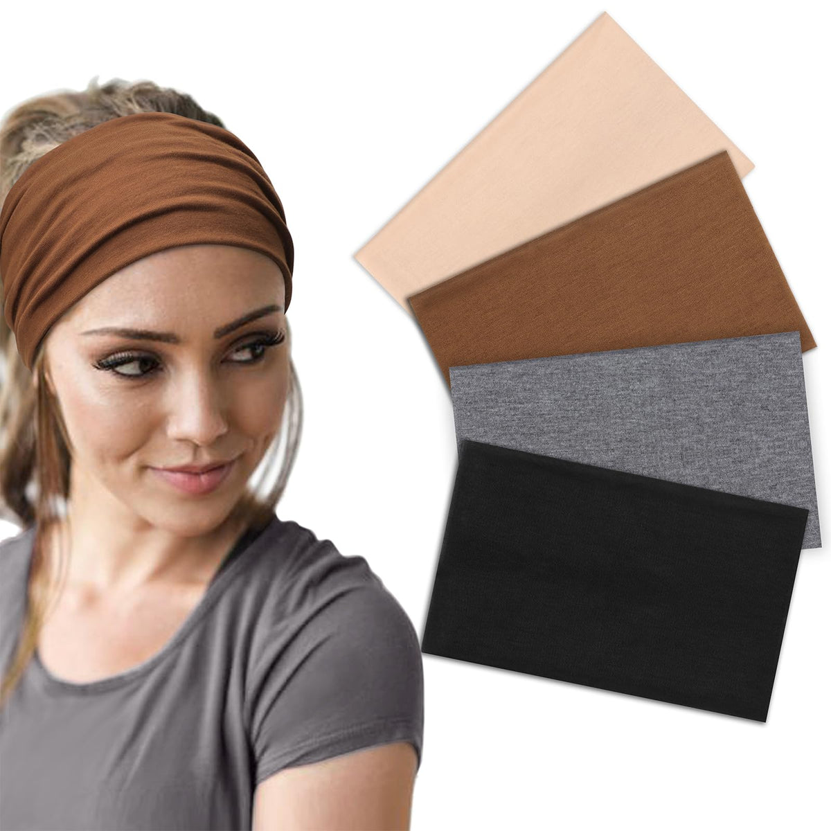 Vintage twist turban headband, 1950s style, view 2