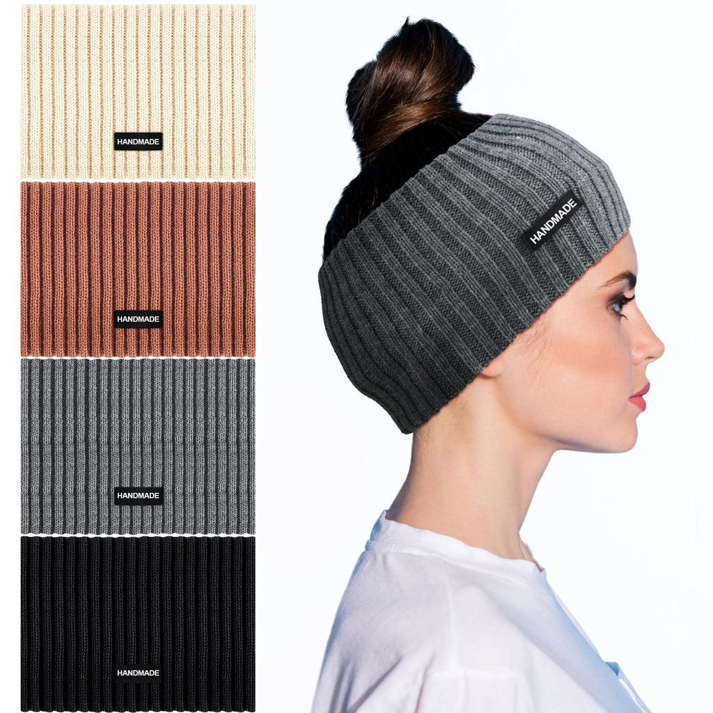 Knit ear warmer turban headbands 4-pack