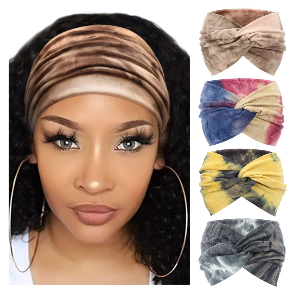 Extra-wide twist headbands 4-pack in solid colors, view 4