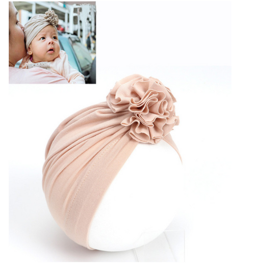 Baby flower turban cap, view 3