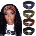 Boho floral knotted cotton headbands 4-pack