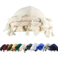 Satin-lined halo turban with tassels